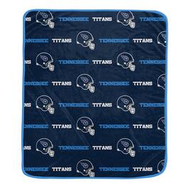 Pegasus - Tennessee Titans 60" x 72" Repeat Helmet Wordmark Ultra Soft Blanket - Multicolor