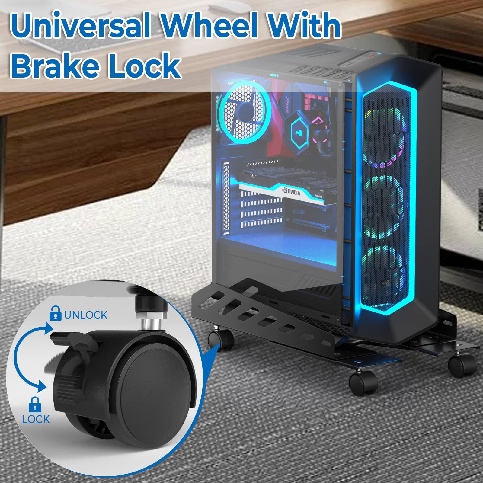 Universal Wheel With Brake Lock

UNLOCK LOCK