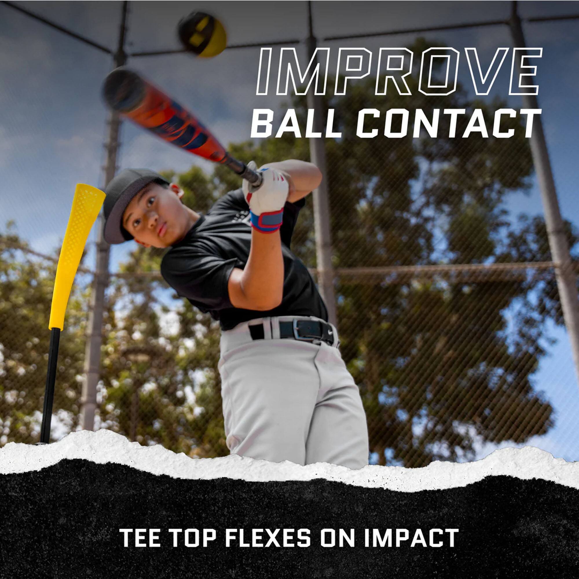 IMPROVE BALL CONTACT

TEE TOP FLEXES ON IMPACT
