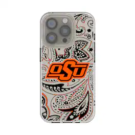 Keyscaper - NCAA - Oklahoma State Cowboys iPhone Paisley Design Clear Case - 15 Pro Max - Multicolor