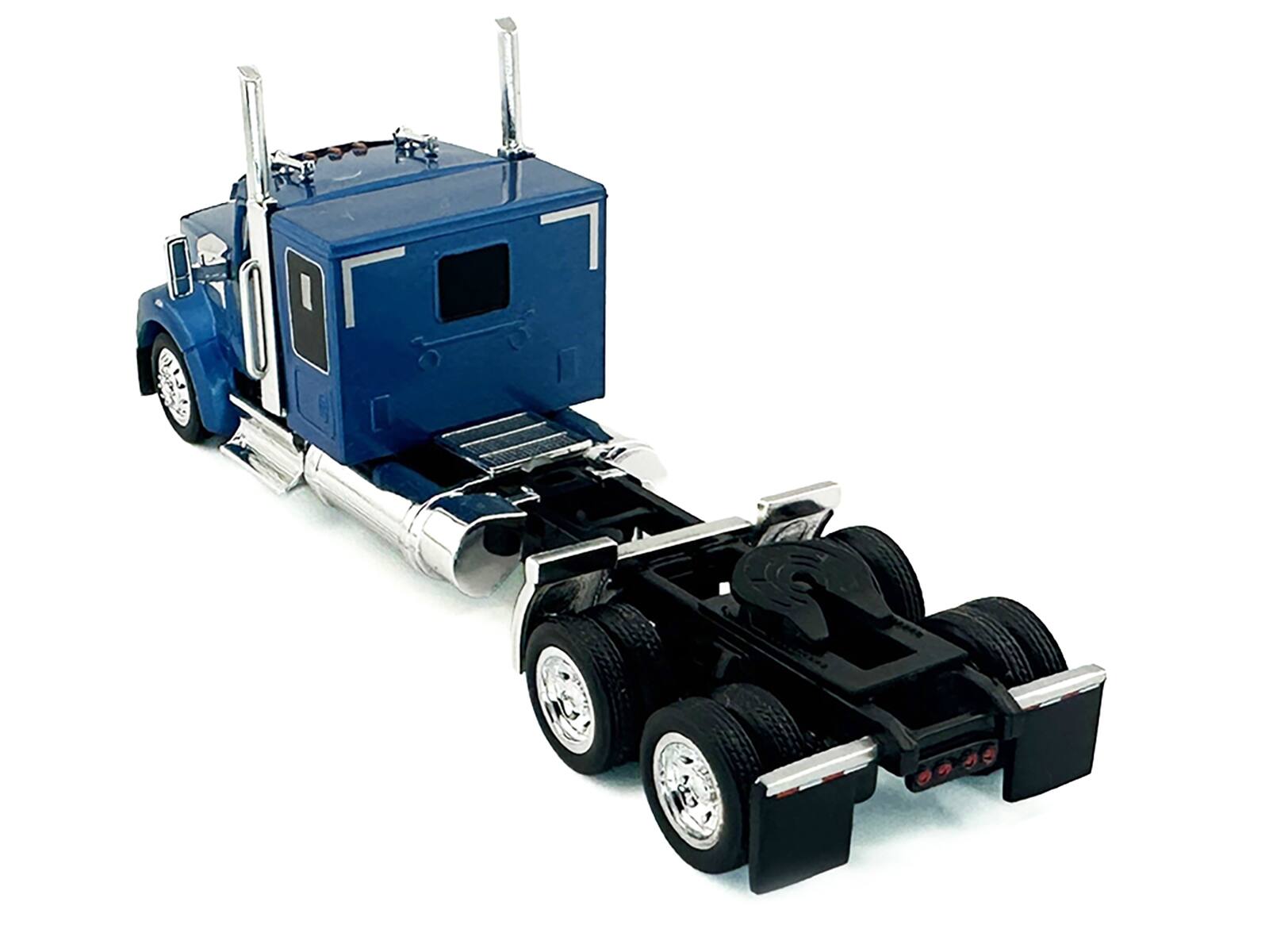 Alt View 2. HO Logistics Replicas - Kenworth W990 with Flat Top Sleeper Cab Blue Metallic 1/87 (HO) Scale Plastic Model Car by HO Logistics.