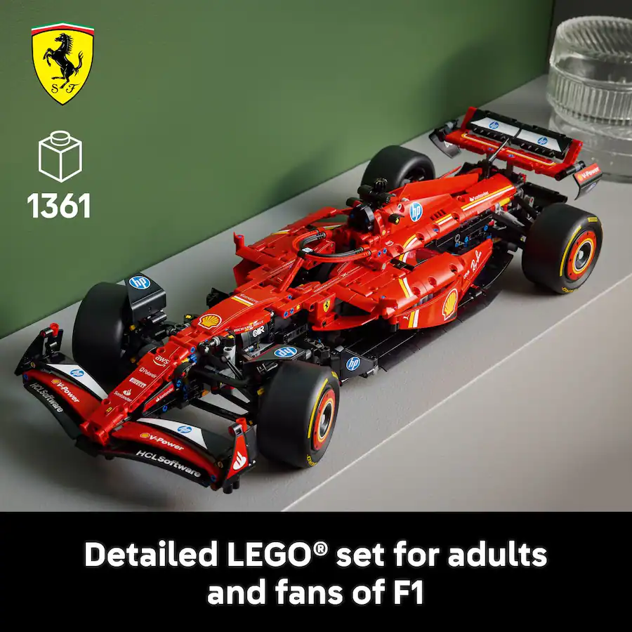 LEGO Technic Ferrari SF 24 F1 Car Model Kit for Adult F1 Fans 42207 ...