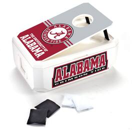 Indigo Falls - Alabama Crimson Tide 40-Can Cornhole Cooler - White