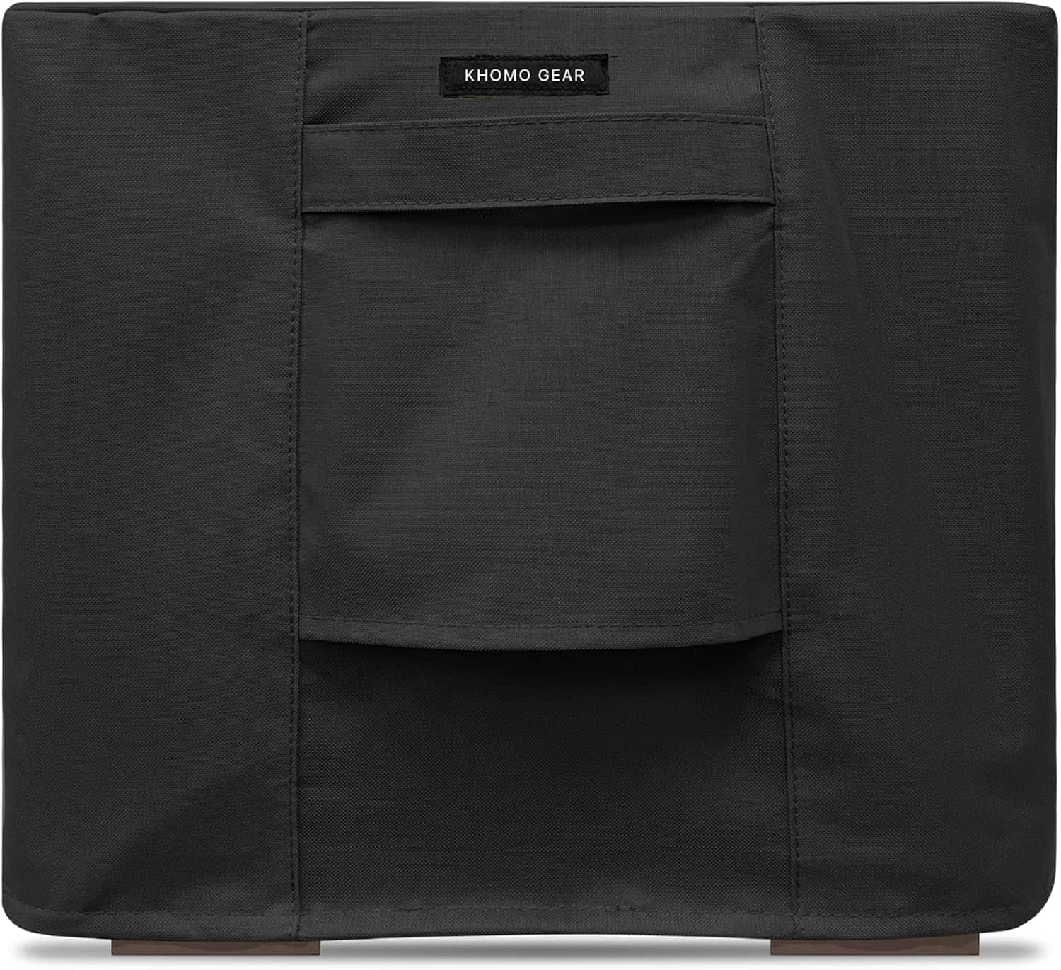 KHOMO GEAR - Heavy Duty Outdoor Furniture Cover - Waterproof Square & Rectangular Covers with Air Vents - for Ottoman, Tables - Black