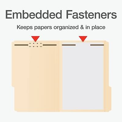 Embedded Fasteners  
Keeps papers organized & in place