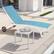 Angle. Crestlive Products - Crestlive Products 16in Aluminum Patio Side Square Outdoor End Table - Beige.