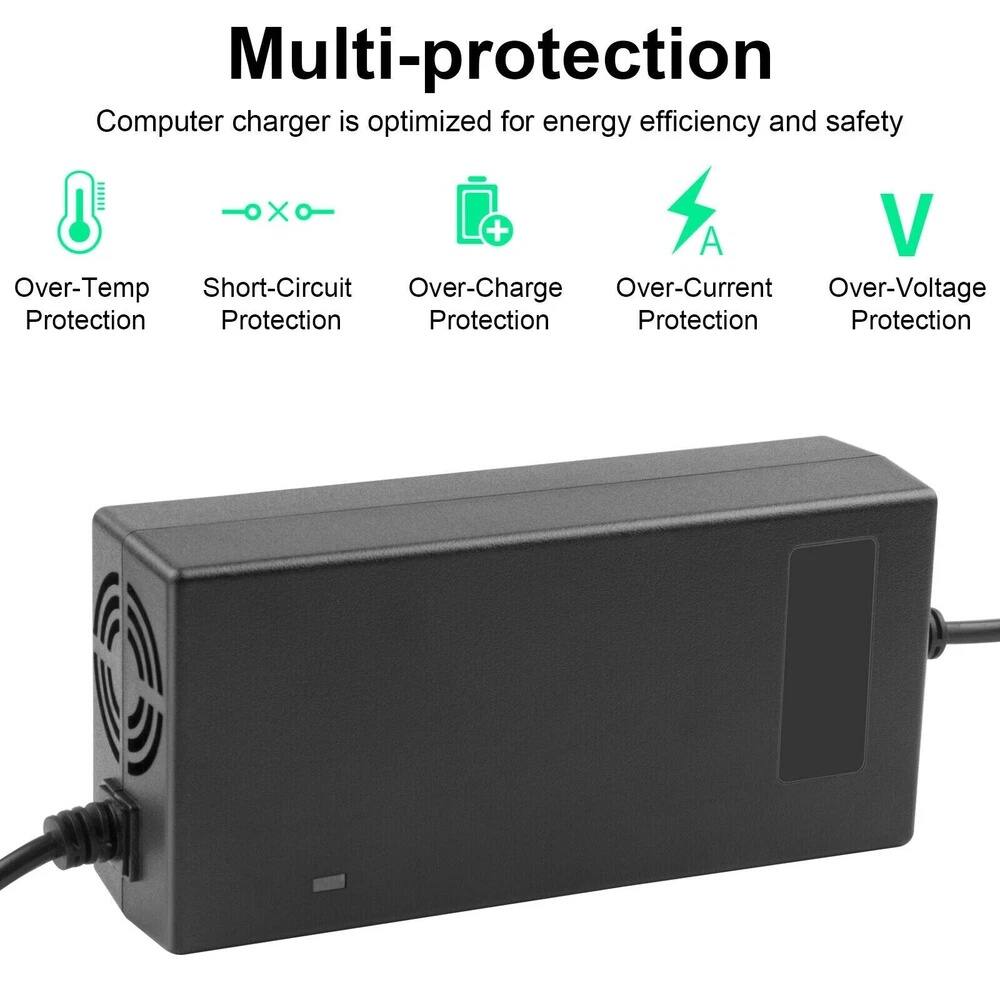 Multi-protection

Computer charger is optimized for energy efficiency and safety

- Over-Temp Protection
- Short-Circuit Protection
- Over-Charge Protection
- Over-Current Protection
- Over-Voltage Protection