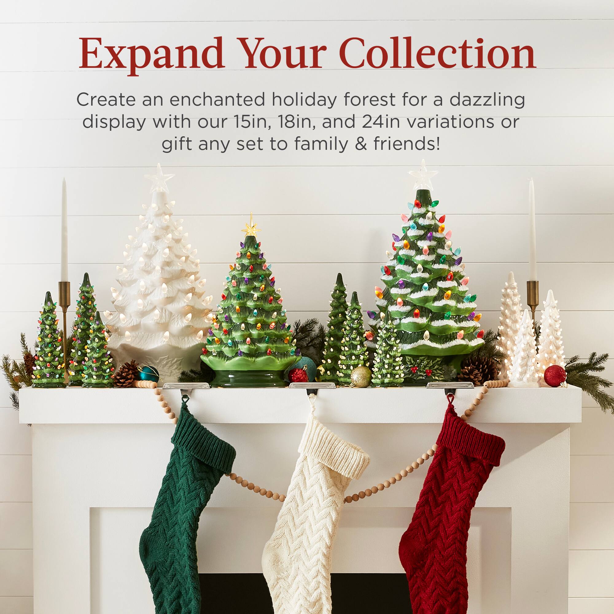 Expand Your Collection

Create an enchanted holiday forest for a dazzling display with our 15in, 18in, and 24in variations or gift any set to family & friends!