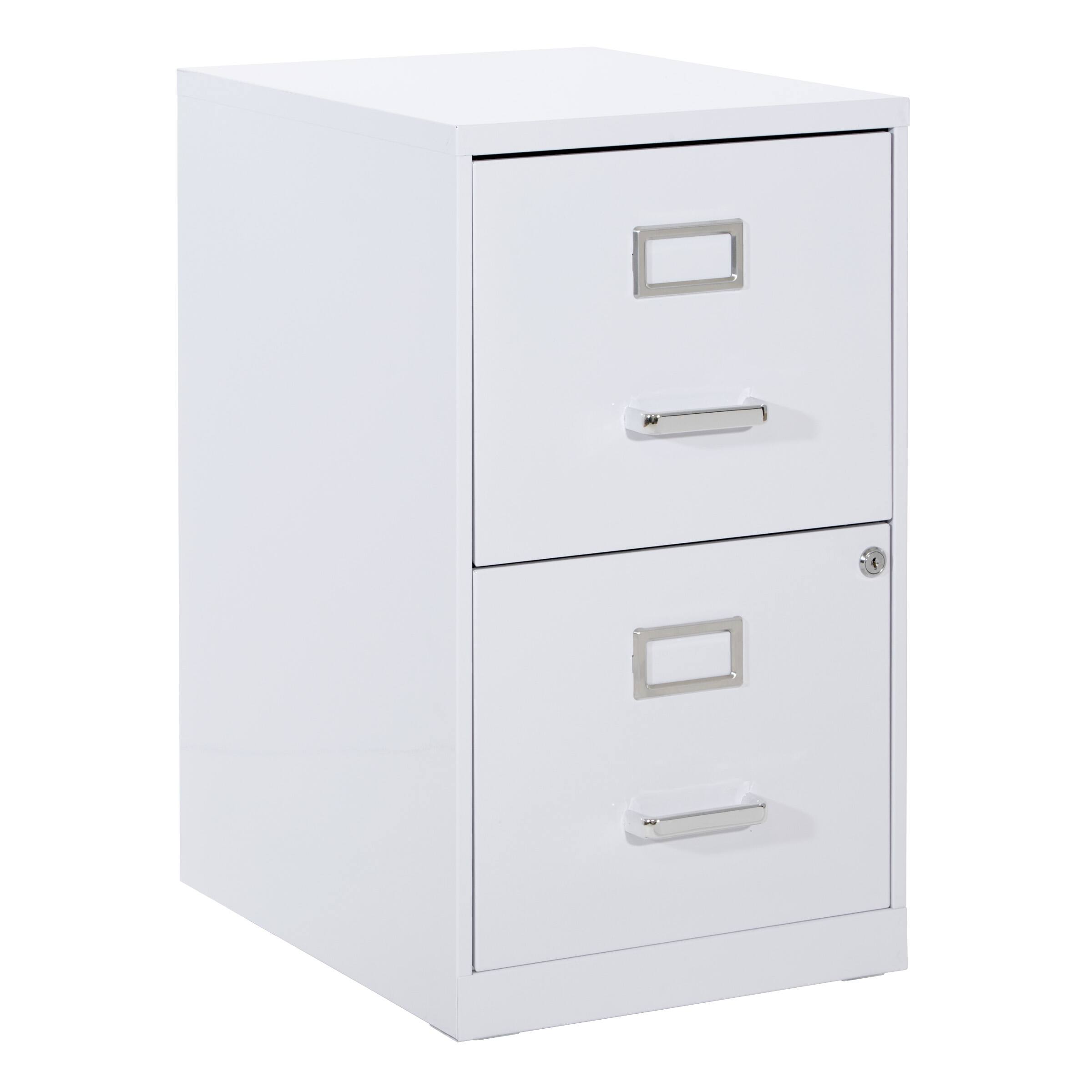 Alt View 11. OSP Home Furnishings - 2 Drawer Locking Metal File Cabinet - White.