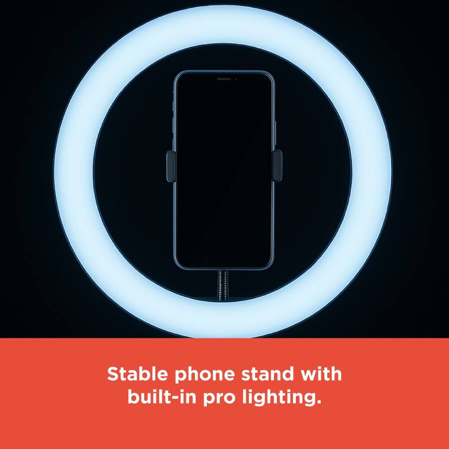 RadioShack LED Ring Light with Cell Phone Holder 2607033 - Best Buy