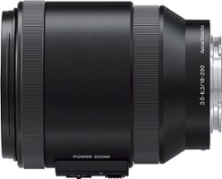Sony - 18-200mm f/3.5-6.3 Power Zoom E-Mount Standard Zoom Lens - Black - Front_Zoom