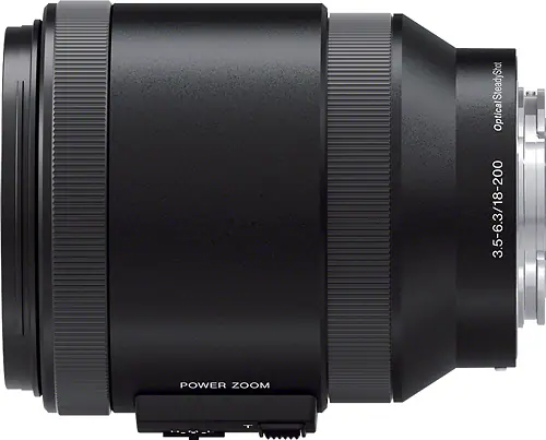 Front. Sony - 18-200mm f/3.5-6.3 Power Zoom E-Mount Standard Zoom Lens - Black.