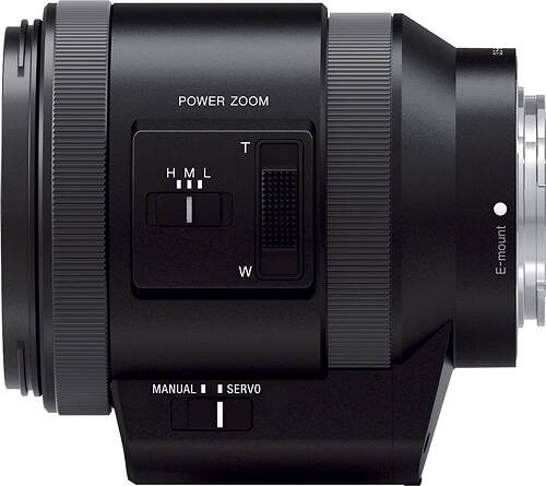 Alt View 1. Sony - 18-200mm f/3.5-6.3 Power Zoom E-Mount Standard Zoom Lens - Black.