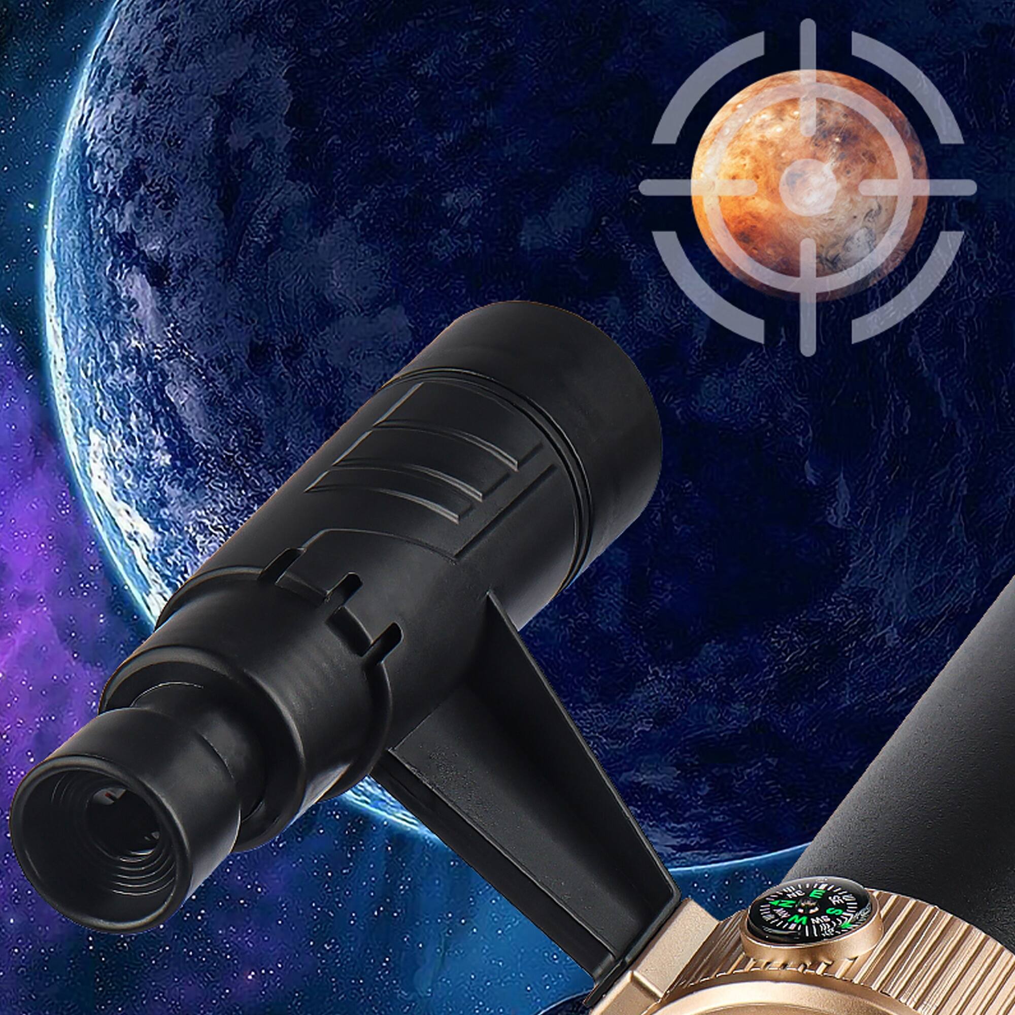 Alt View 2. Universalfun - Universalfun 70mm HD Refractor Telescope for Kids & Beginners with Erect Image Diagonal & Tripod, Ages 8+, Black - Black.