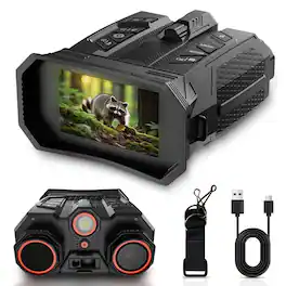 Cluzine - Digital Night Vision Goggles Infrared Binoculars 800M IR Detection Laser Rangefinder Night Vision Camera