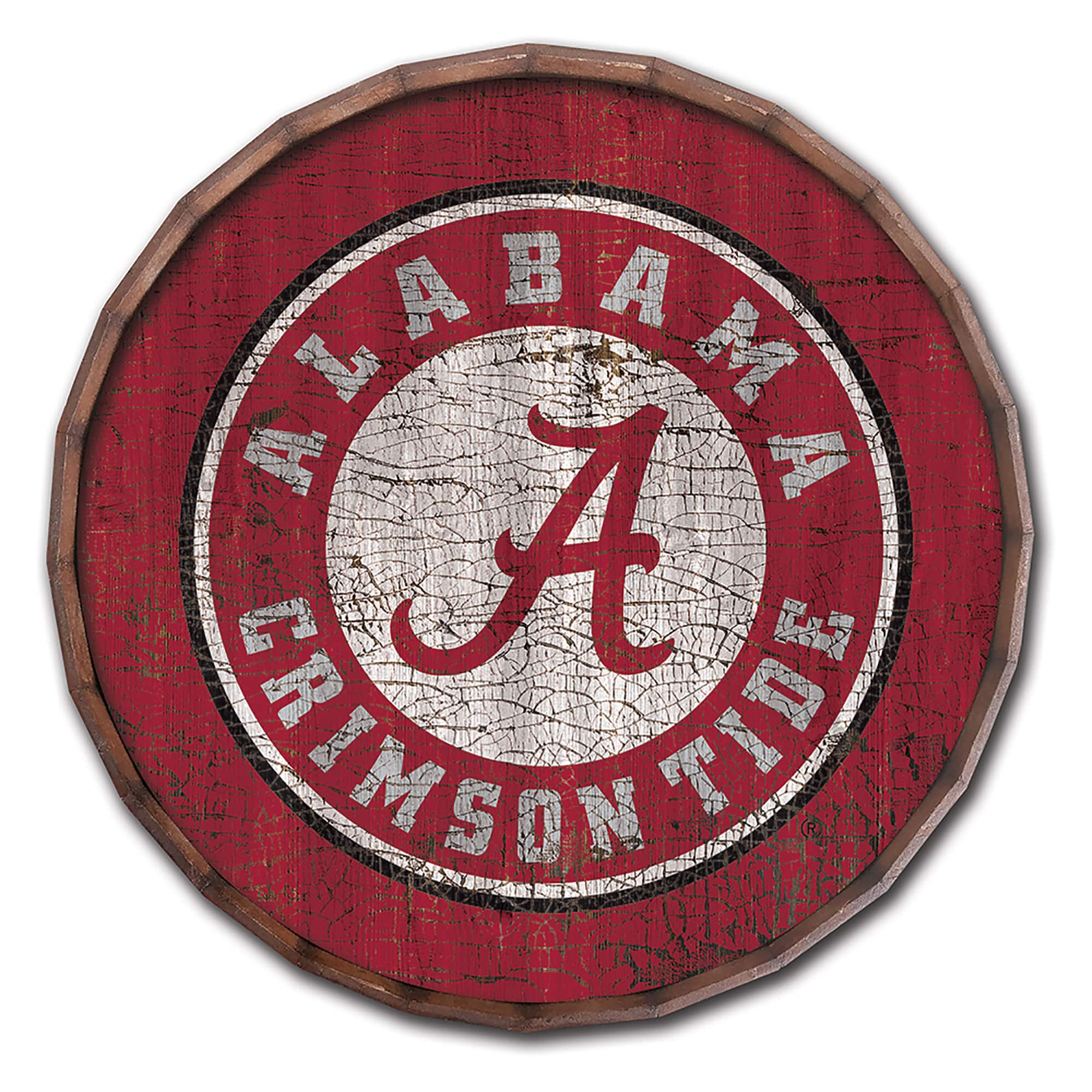 "Fan Creations - Alabama Crimson Tide 24"" Cracked Color Barrel Top Sign - Multicolor" price history on PriceWatchPro