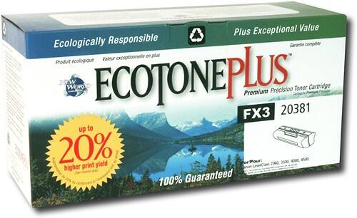 Angle Standard. EcoTonePlus - Toner Cartridge for Compatible Model FX3 - Black.