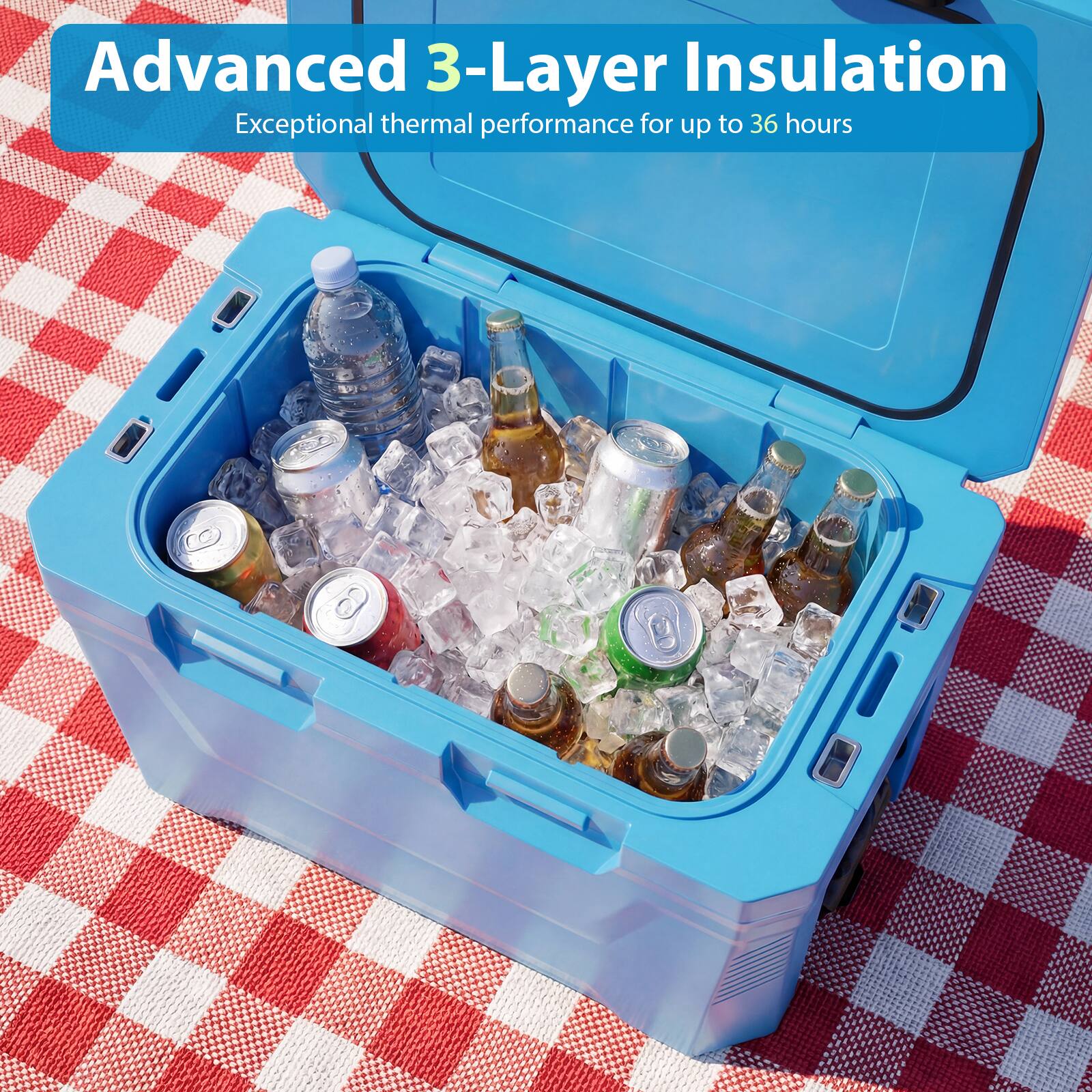 Advanced 3-Layer Insulation  
Exceptional thermal performance for up to 36 hours