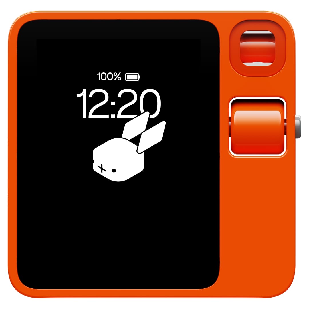Rabbit - r1 AI Voice-Activated Gadget with upgraded rabbitOS 2 - No Subscription Fees - for Education, Travel, Meetings and More - Leuchtorange - Front_Zoom