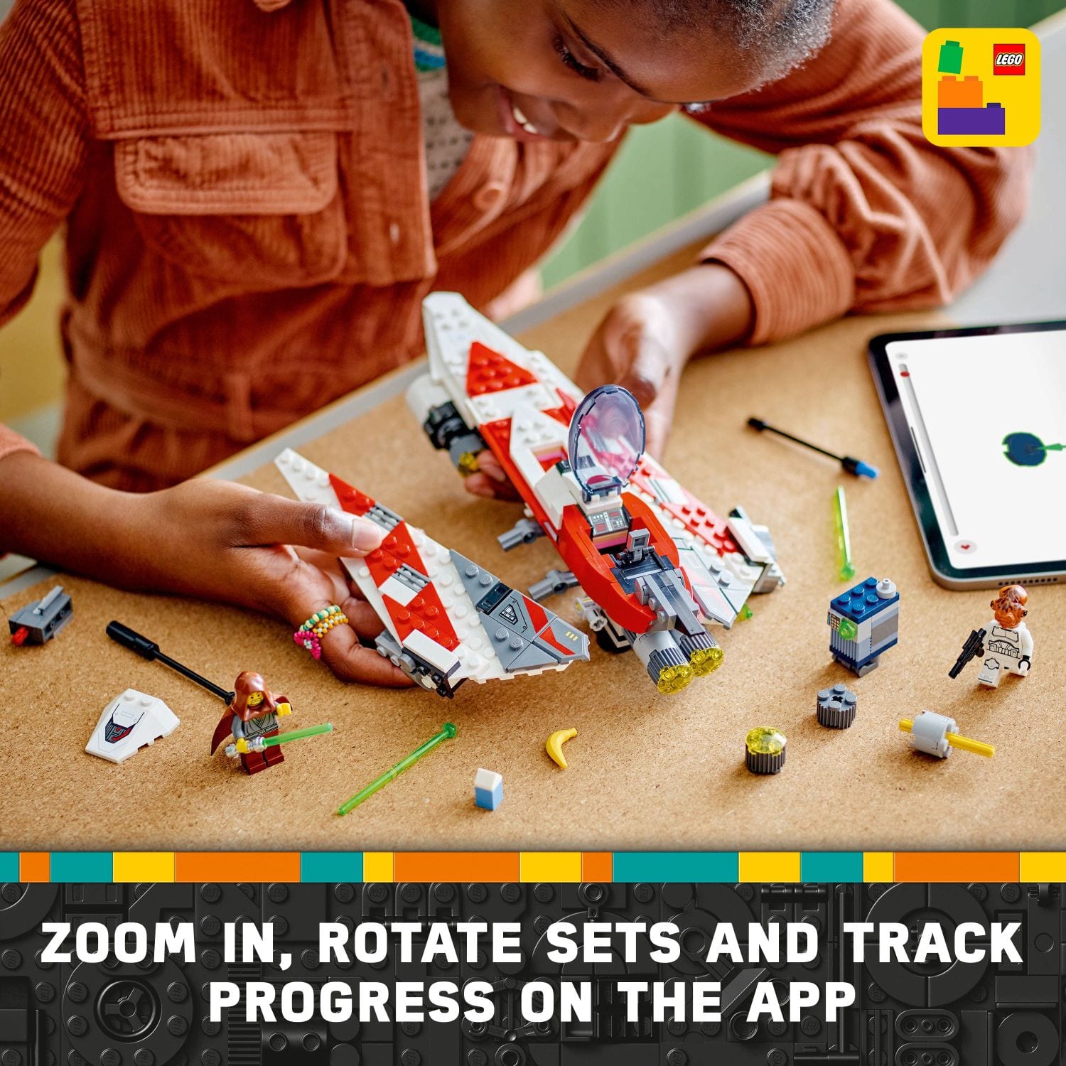 LEGO 22 ZOOM IN, ROTATE SETS AND TRACK PROGRESS ON THE APP