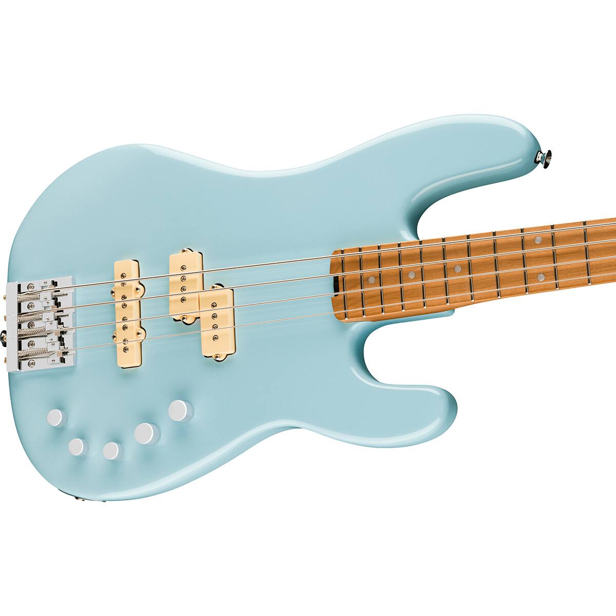 Alt View 2. Charvel - Charvel Pro-Mod Series San Dimas PJ IV Electric Bass Guitar - Sonic Blue.