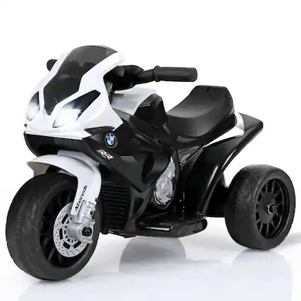 Front. Gymax - Gymax Kids Ride On Motorcycle BMW Licensed 6V Electric 3 Wheels Bicycle w/ Music&Light Black - Black.
