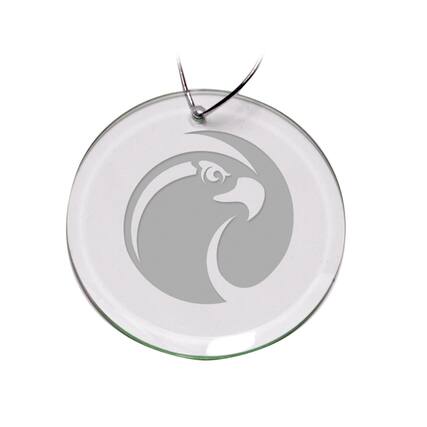 Front. Jardine - Seattle Pacific Falcons 3'' Glass Round Ornament - Multicolor.