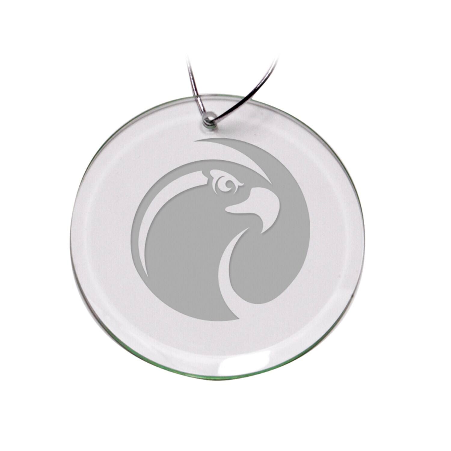Front. Jardine - Seattle Pacific Falcons 3'' Glass Round Ornament - Multicolor.
