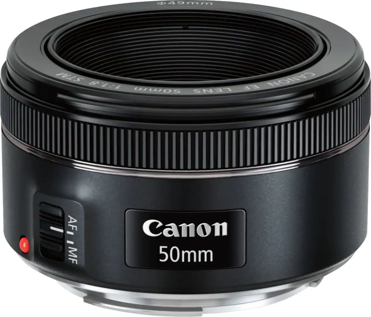 Front. Canon - EF50mm F1.8 STM Standard Prime Lens for EOS DSLR Cameras - Black.