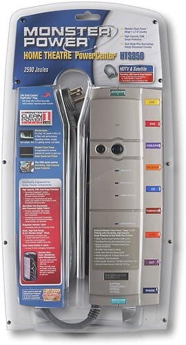Front Standard. Monster - PowerCenter 8-Outlets Surge Suppressor.