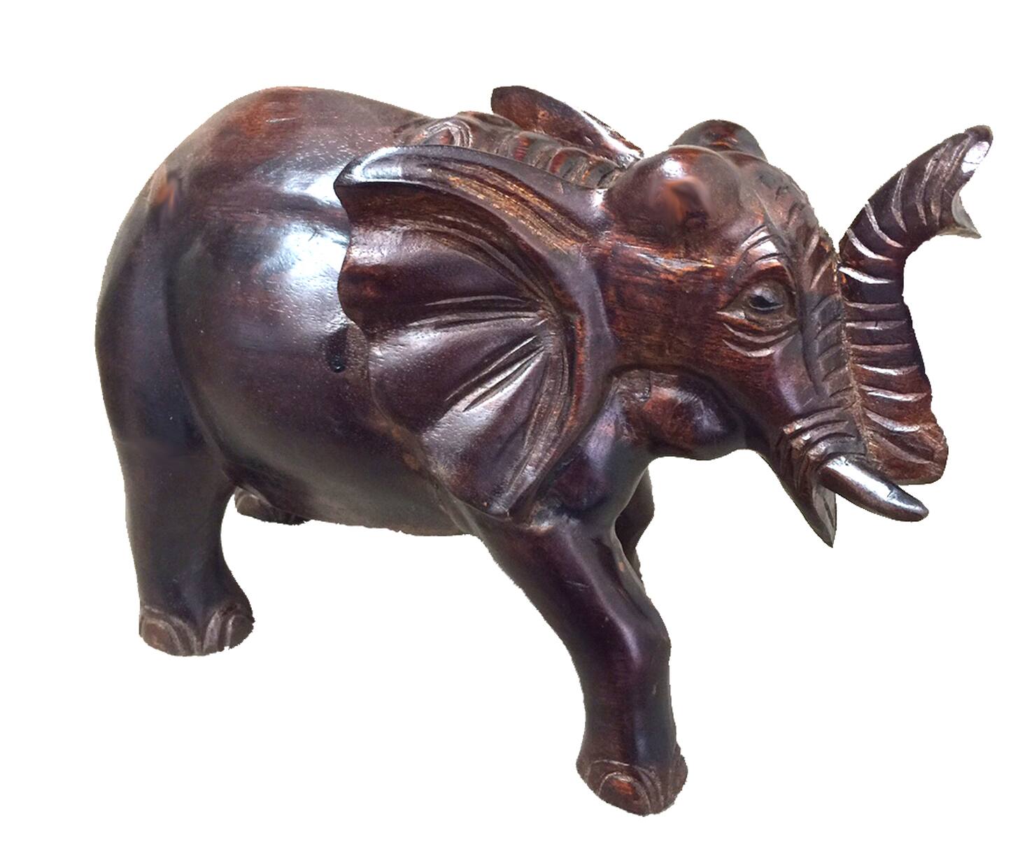 Dart - Teak/ Mahogany ElephantStatue MEDIUM - Natural