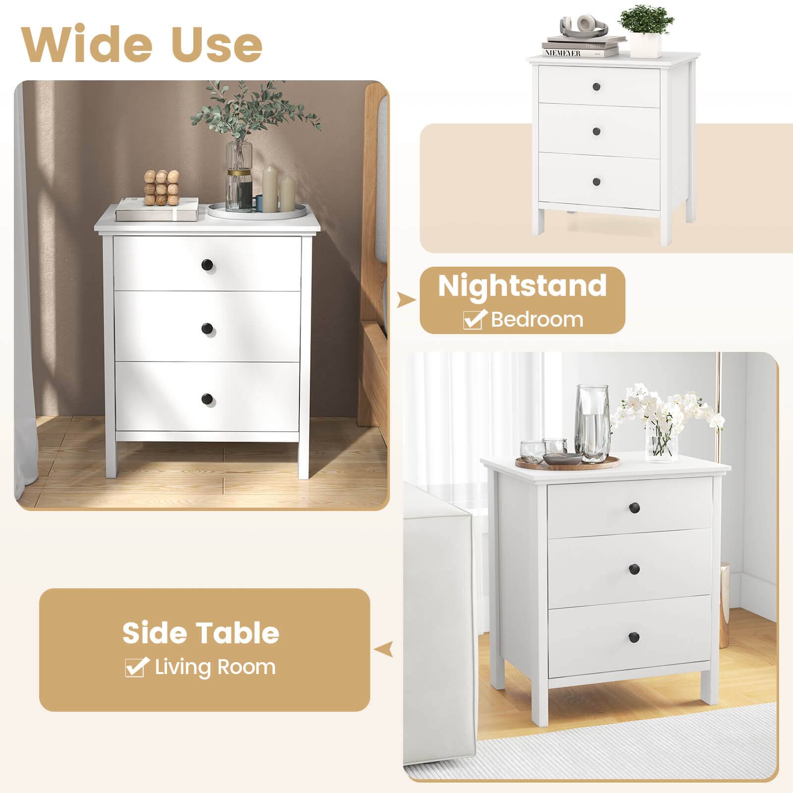 Wide Use, Nightstand, Bedroom, Side Table, Living Room