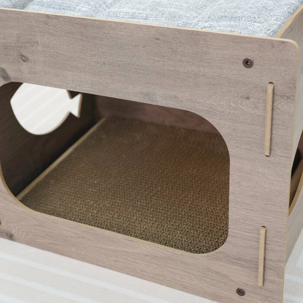 Left. PetPals - Cardboard Cat Scratcher 4 CT - Brown.