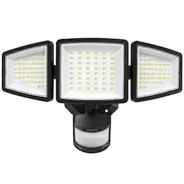 Lepro - LED Outdoor Motion Sensor Security Lights, 27W 3200LM Flood Lights, IP65 Waterproof for Pathway Yard Porch Garage - Black