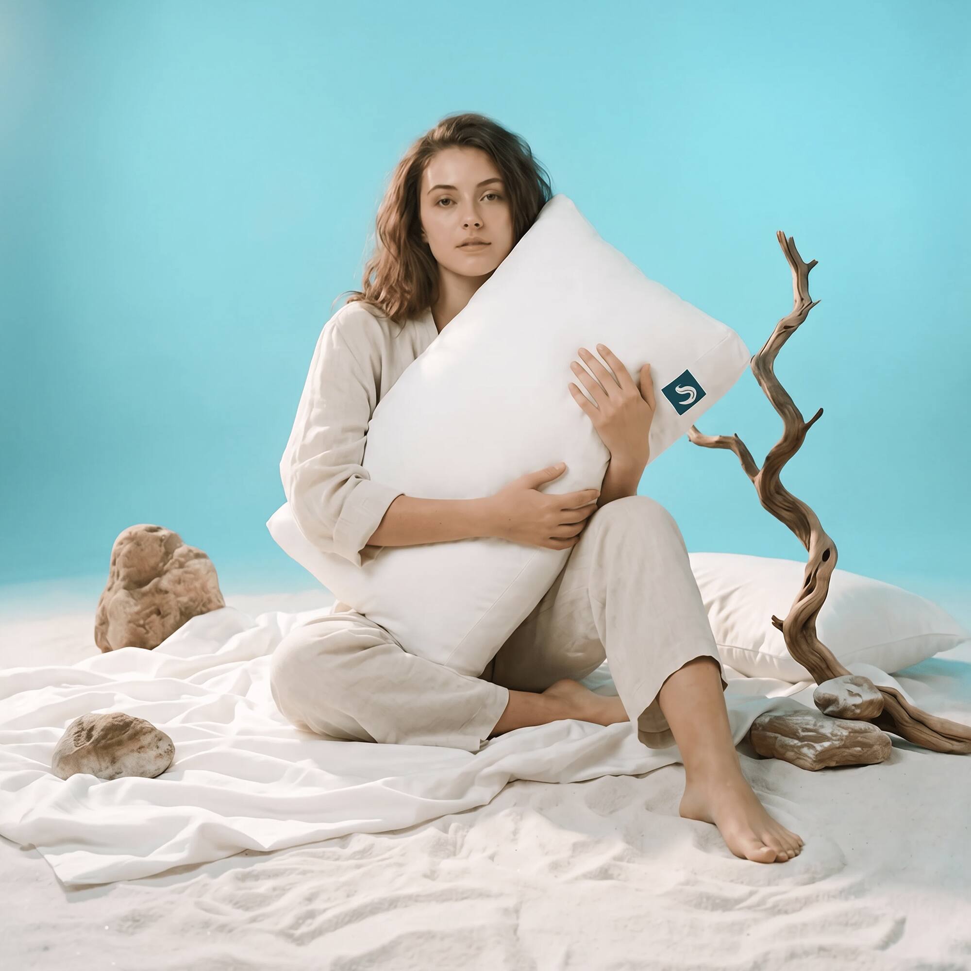 Alt View 6. Sleepgram - Sleepgram Bed Support Sleeping Pillow with Microfiber Cover, King Size, White - White.