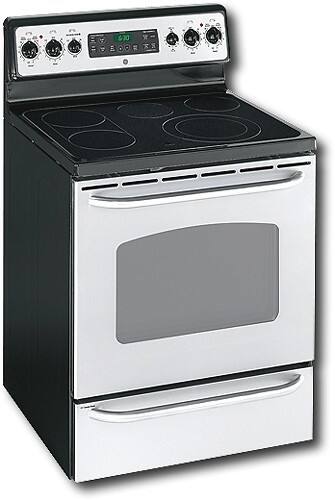 Angle Standard. GE - 30" Self-Cleaning Freestanding Electric Range - Stainless-Steel.