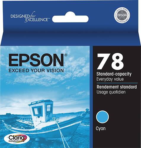 Front. Epson - 78 Ink Cartridge - Cyan.