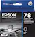 Front. Epson - 78 Standard Capacity - Black Ink Cartridge - Black.