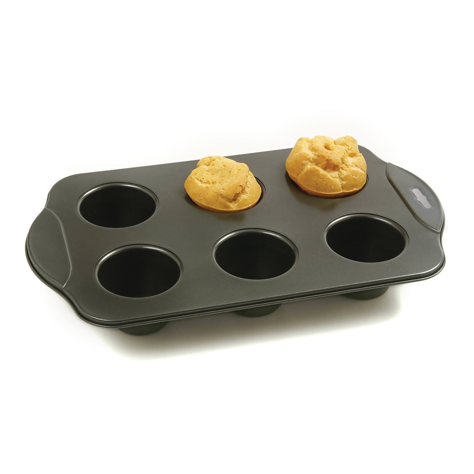 Alt View 2. Norpro - Nonstick Linking Popover Pan, Small, 6-Well Mini Popover Tray - Black.