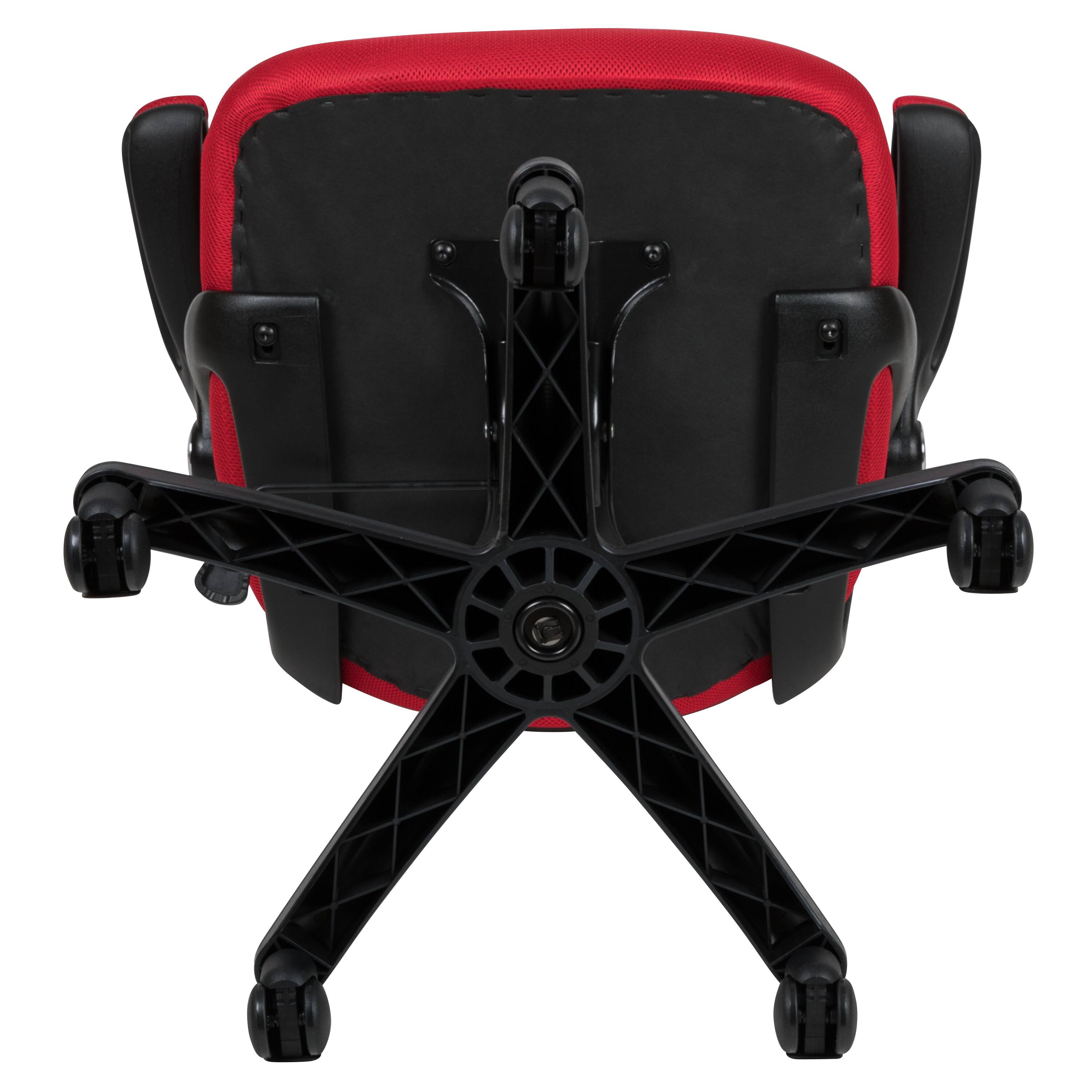 Alt View 9. Emma + Oliver - High Back Mesh Ergonomic Office Chair with Flip-up Arms - Red.