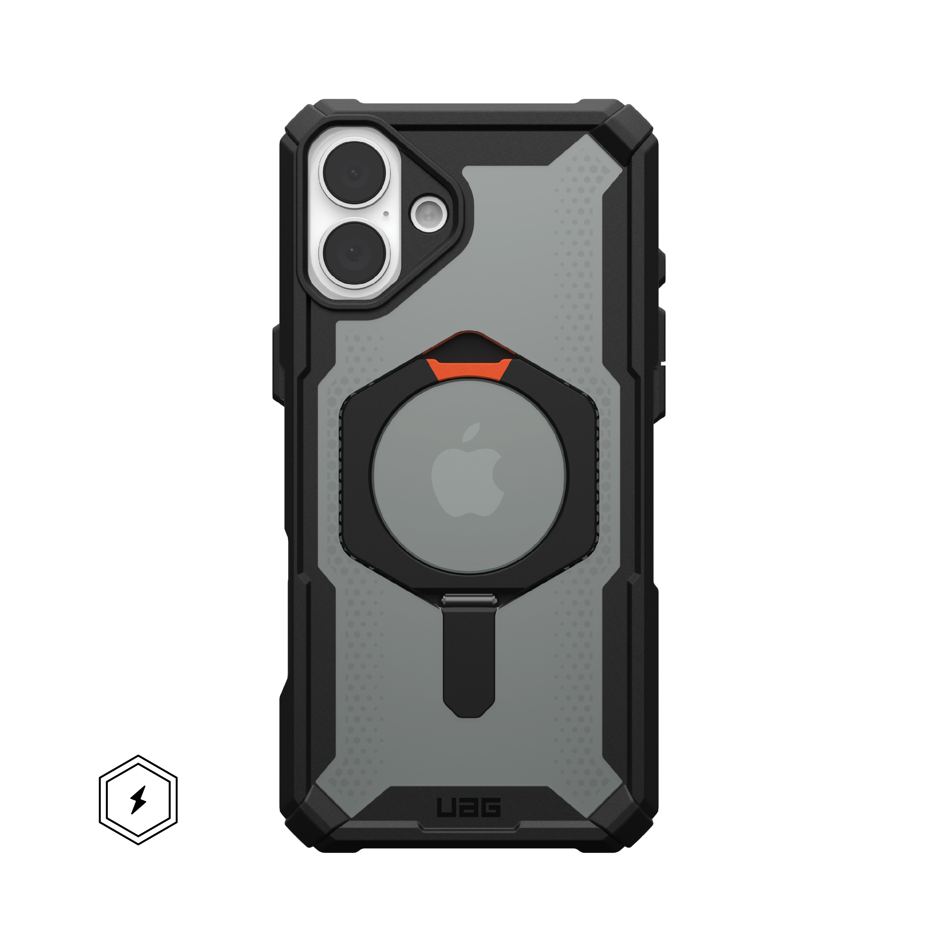 UAG - Plasma XTE Series Case with Magsafe for Apple iPhone 16 Plus - Black/Orange - Front_Zoom