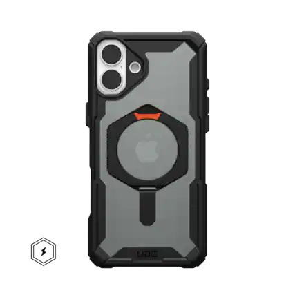 Front. UAG - Plasma XTE Series Case with Magsafe for Apple iPhone 16 Plus - Black/Orange.