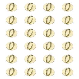 Unique Bargains - Metal Phone Charm Hook 0.9", 24pcs Adhesive Circle Shaped Finger Grip for Smartphones Keychain Tablet Case Accessories - Gold