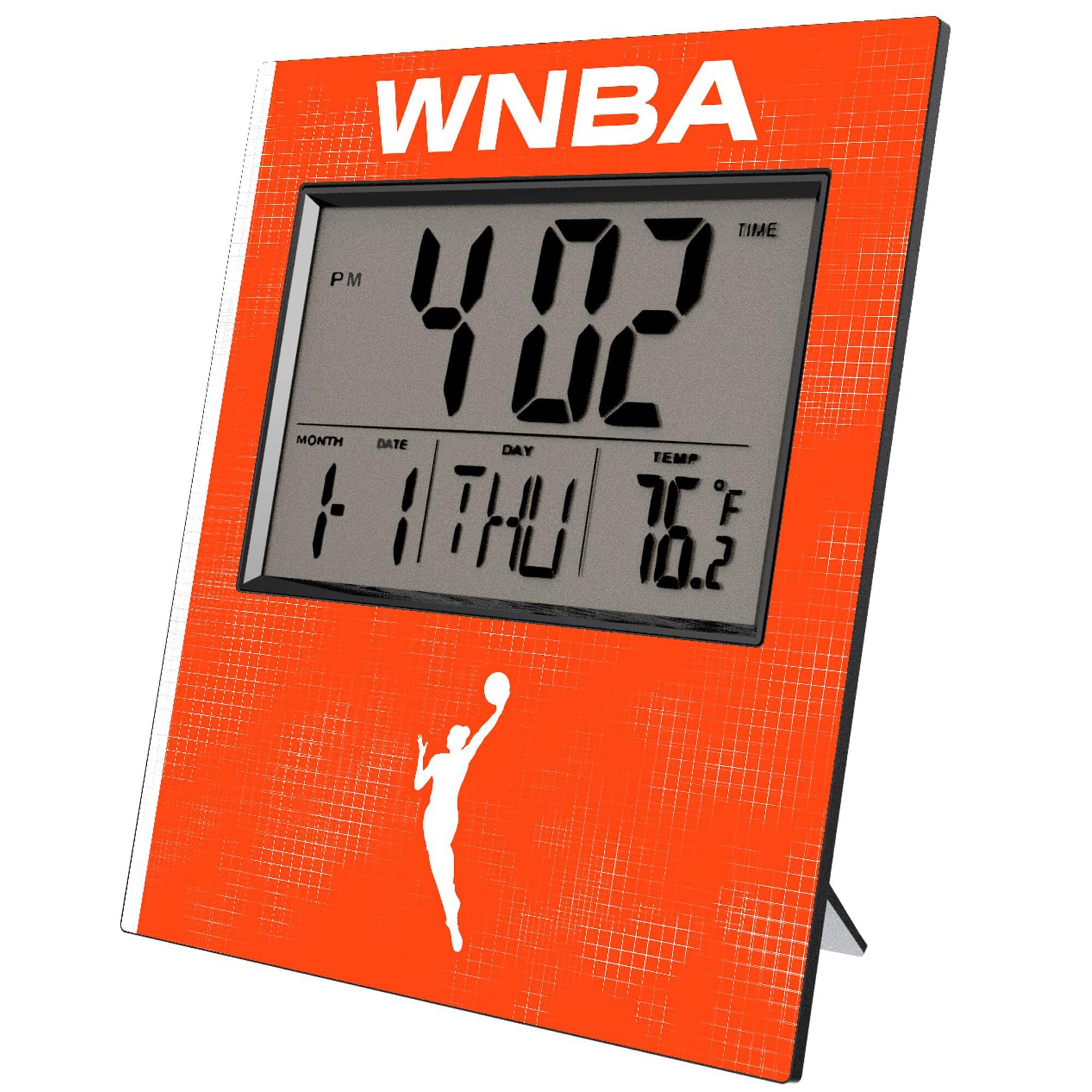 Keyscaper - WNBA Cross Hatch Digital Desk Clock - Multicolor