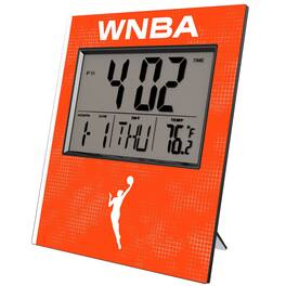 Keyscaper - WNBA Cross Hatch Digital Desk Clock - Multicolor