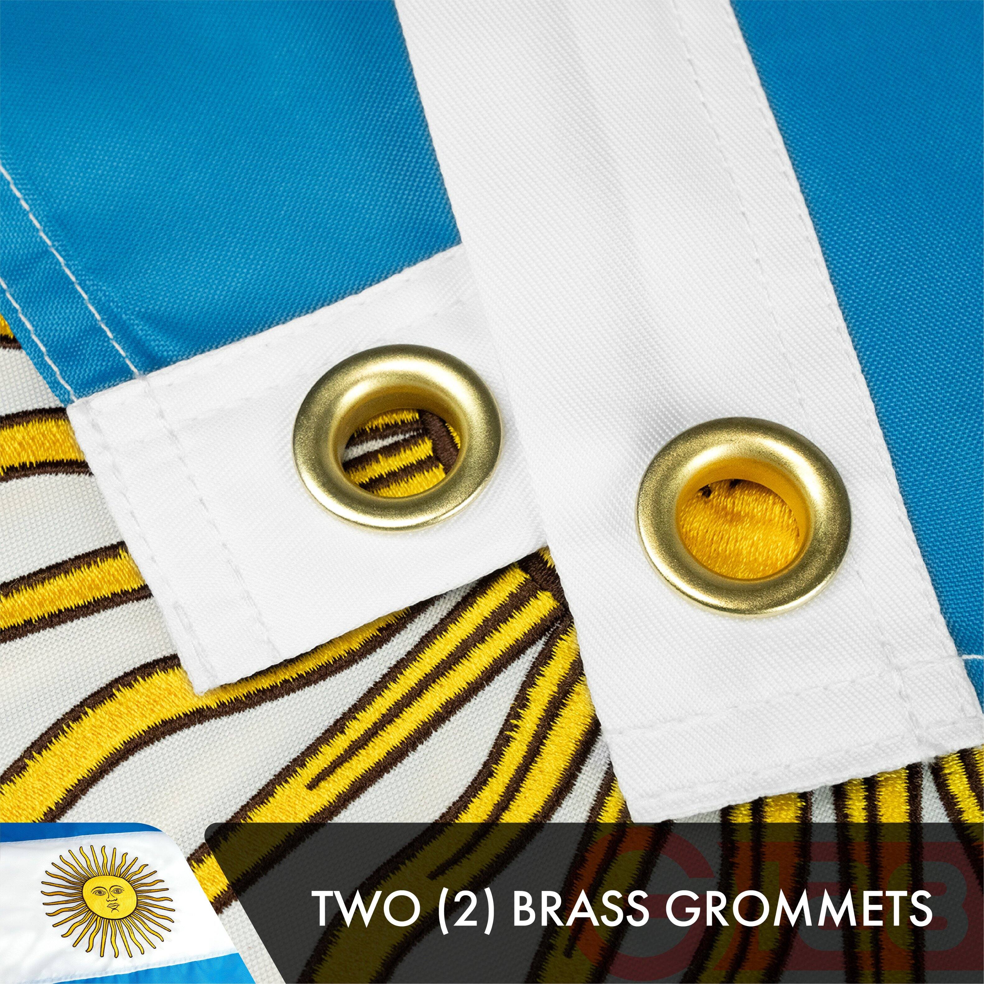 TWO (2) BRASS GROMMETS