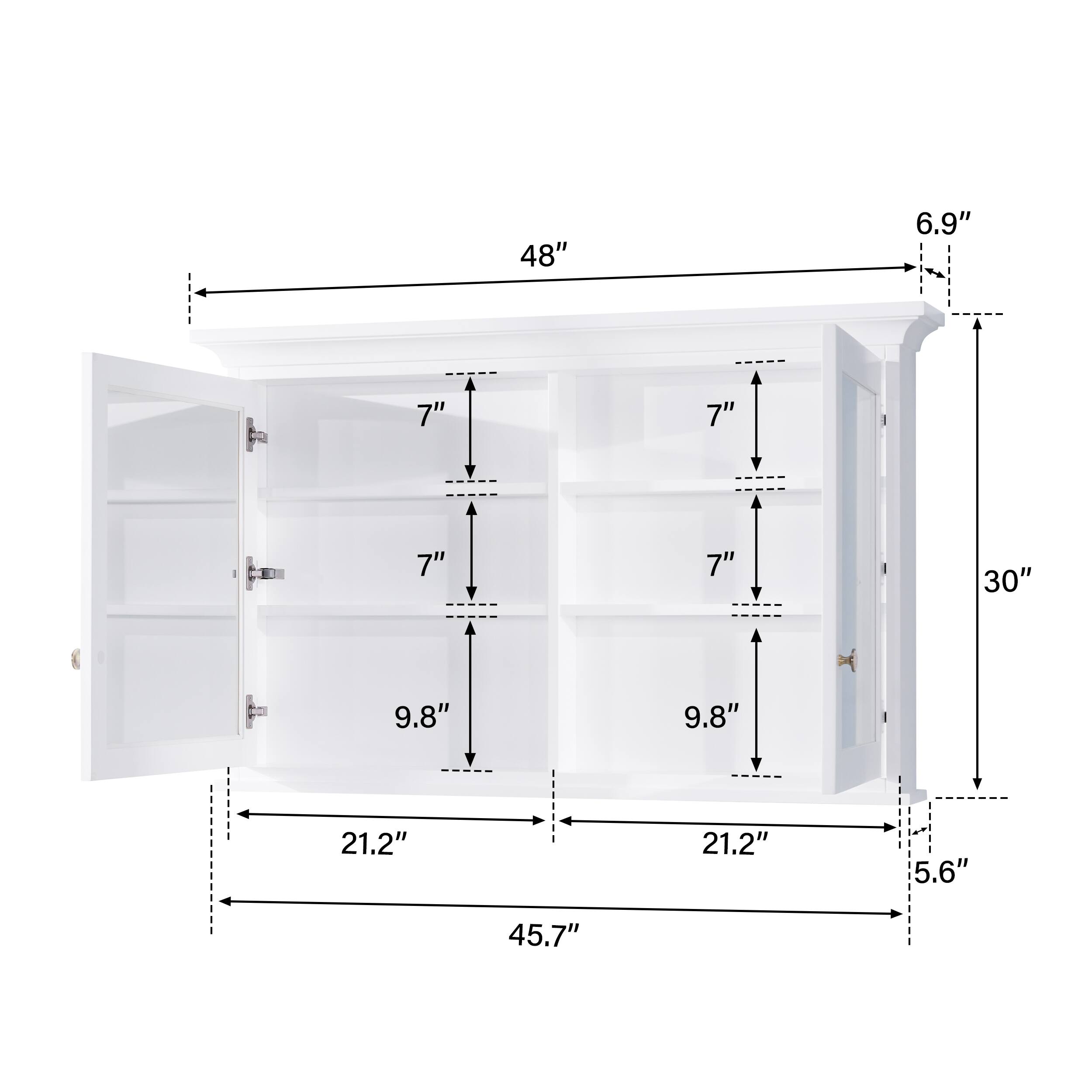 48" 6.9" 7" 7" 7" 7" 30" 9.8" 9.8" 21.2" 21.2" 5.6" 45.7"
