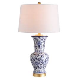 Jonathan Y - Leo 28.5" Chinoiserie LED Table Lamp - Blue/White