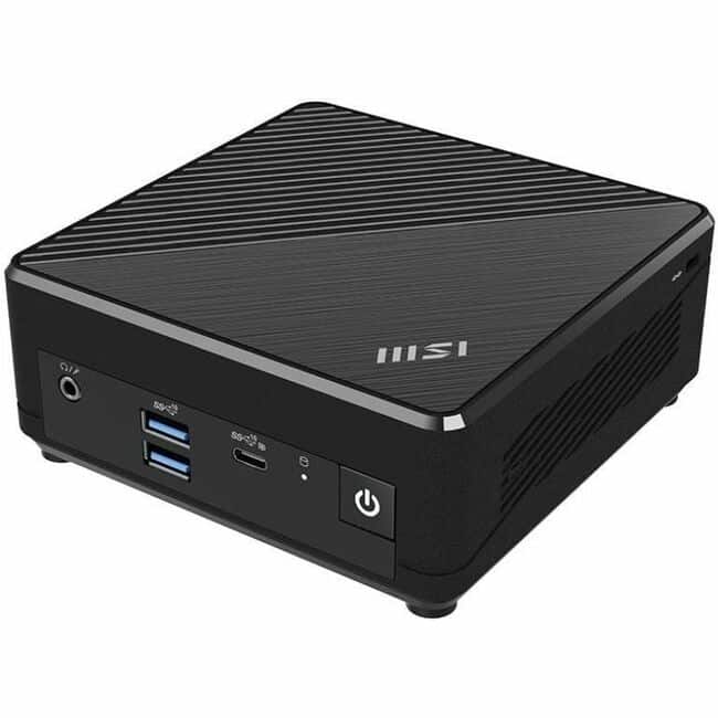 Cubi N NUC MINI PC Intel Celeron N100 4GB 128GB SSD Dual LAN Win 11 PRO 3Y Advanced Replacement - MSI NUC Mini PC - Black