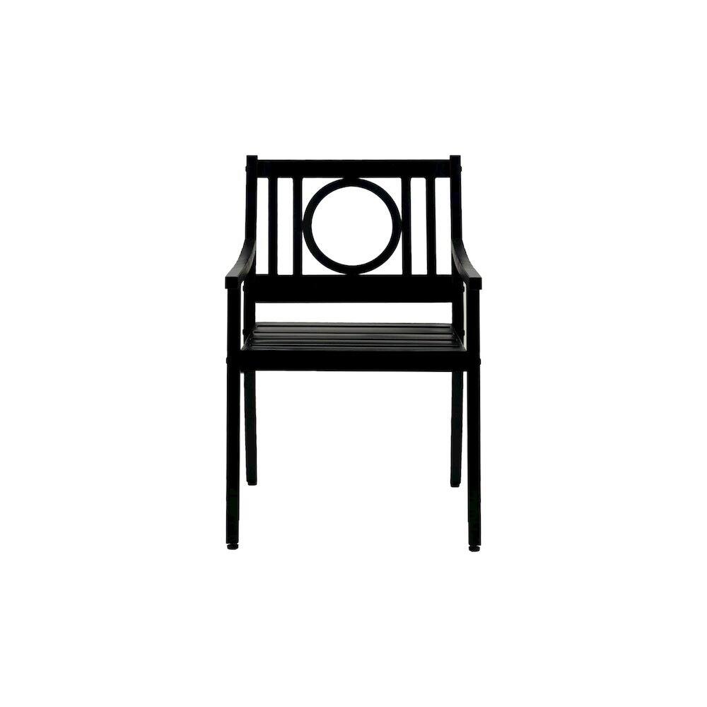 Alt View 4. Carolina Chair & Table - Gramercy Outdoor Set - Black - Black.